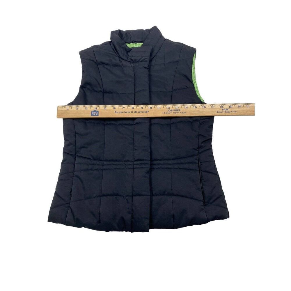 VINEYARD VINES Quilted Puffer Vest Jacket Womens XS Full Zip Snap Close Black - Picture 7 of 11